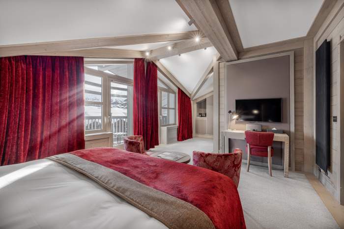 Le K2 Djola chambre hôtel 4 étoiles à Courchevel 1850